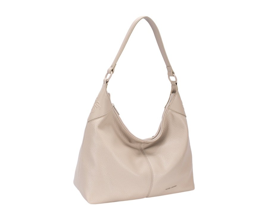 Sac à main en simili cuir beige David Jones